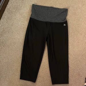 RBX women’s capri workout pants. Size medium.  Black with gray top.